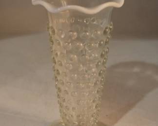 763 - Fenton opalescent hobnail 5.5" vase

