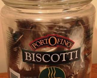 513 - Store Jar - Portofino BiscottI 8.5" tall
