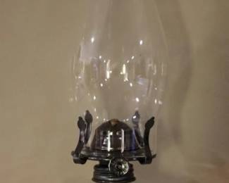 690 - Vintage finger oil lamp, 11.5"
