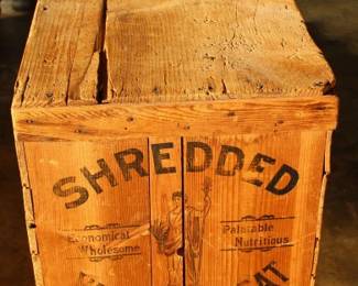 194 - Shredded Whole Wheat Wood Crate 21 x 32 x 16 Inches
