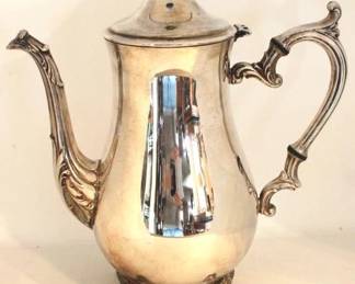 834 - Silver Plated Teapot 9.5 Inches Tall
