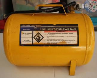 140 - 5 Gallon Portable Air Tank Central Pneumatic
