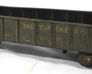 88 - Marx B&O Open Train Car 8 Inches Long O Gauge

