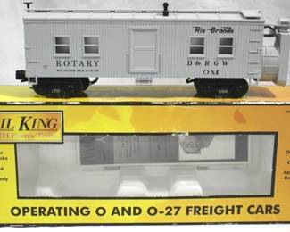 135 - Rail King D&RG Rotary Slow Plow w/Box O & O-27 Gauge
