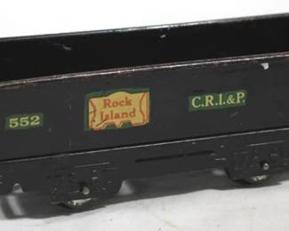 193 - Marx Rock Island Open Car 6 Inches Long O Gauge
