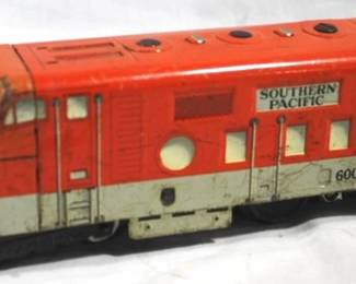 42 - Marx Southern Pacific Locomotive 9 Inches Long O Gauge
