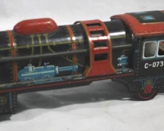129 - Hudson Tin Litho Model Train 11 Inch Long
