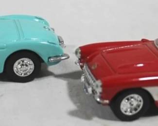 119 - 2 Die Cast Corvette Model Cars 4 Inch Long
