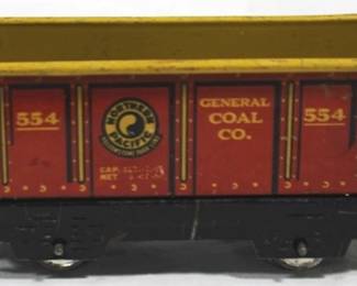 158 - Marx General Coal Co. Open Car 6 Inches Long O Gauge
