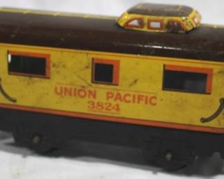 148 - Marx Union Pacific 3824 Caboose 6 Inches Long O Gauge

