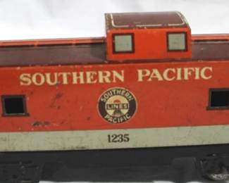 142 - Marx Southern Pacific Caboose 8 Inches Long O Gauge
