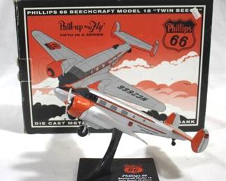 14 - Phillips 66 Beechcraft Model 18 Plane In Box
