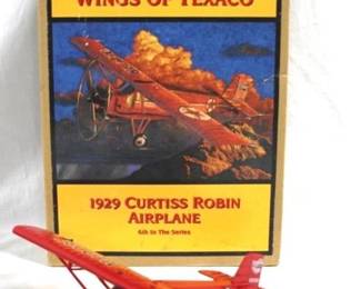 23 - Texaco Wings of Texaco 1929 Curtiss Robin Plane With Box
