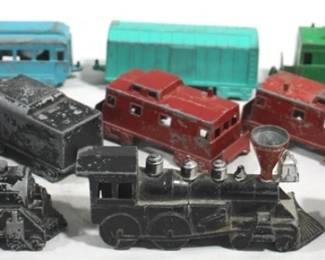151 - 13 Midgetoy Metal Train Cars
