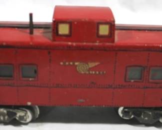 143 - Marx Red Caboose 7 Inches Long O Gauge
