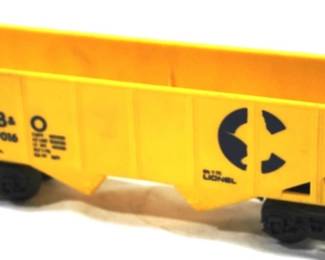 100 - Lionel Chessie System Open Train Car 9 Inches Long O Gauge
