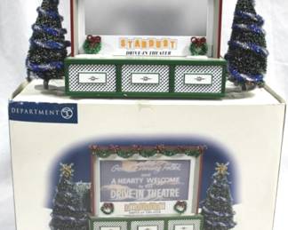 201 - Dept. 56 Snow Village Stardust Drive In Theater w/Box
