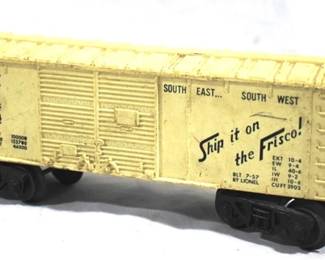 102 - Lionel Frisco 6014 Train Car 7.5 Inches Long O Gauge

