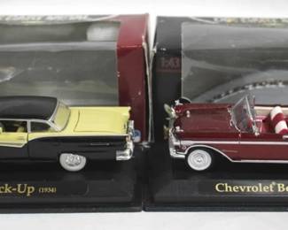 112 - 2pc Die Cast Model Cars w/Boxes 1/43 Scale
