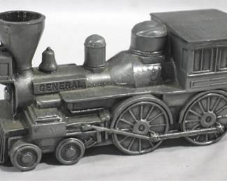 195 - Metal Train Bank 7.5 Inches Long
