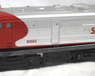 40 - Santa Fe 8861 Locomotive O Gauge 10.5 Inches Long
