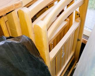 Wood folding chairs, 2 sets of 4 -