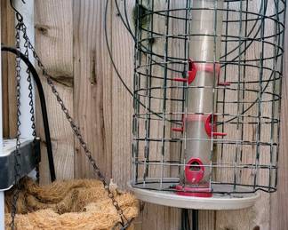Lawn and Garden items: Hanging Plant holders and bird feeders