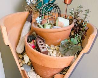 Decorative fairy garden plus items to create your own fairy garden