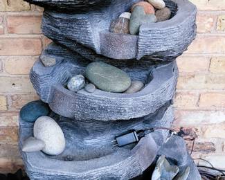 Working Patio Fountain, about 4' tall
