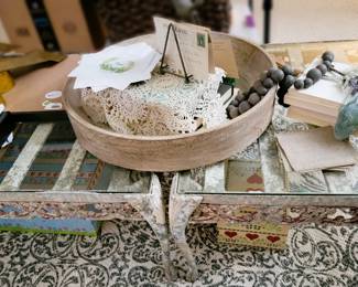 Retro side tables, home decor/collectibles