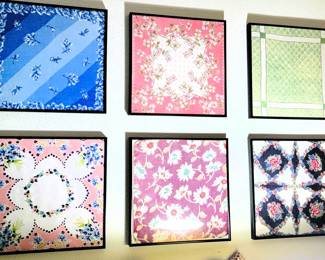 Framed handkerchiefs 