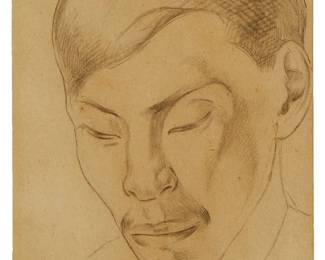 2040
Diego Rivera
1886-1957
"Peon," 1923
Pencil on tan paper
Signed and dated lower left: D. Rivera
Image/Sheet: 11.25" H x 7.75" W
Estimate: $5,000 - $7,000