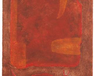 2077
Rufino Tamayo
1899-1991
"Estela," 1977
Mixografia in colors on paper
Edition: 82/100
Signed and numbered in white pencil in the lower corners: R Tamayo; Taller de Gráfica Mexicana, Mexico City, prntr.
Image/Sheet: 29.25" H x 22.5" W
Estimate: $2,500 - $3,500