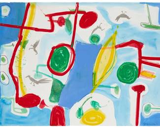 2223
Gustavo Rivera
b. 1940
"Piece #142"
Mixed media on paper
Signed in both the lower right and upper left corners: G. Rivera; titled on label affixed to the backing of the frame
Image/Sheet: 22" H x 29" W
Estimate: $700 - $900