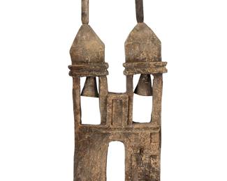 2044
19th century
A Mexican Folk Art Church Model
Unmarked
The carved soft wood model, possibly cactus, with two bell towers, each surmounted by a cross
32.25" H x 12" W x 9" D
Estimate: $3,000 - $5,000