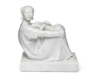 2017
Felipe Castañeda
b. 1933
Seated Woman With Calla Lilies, 1995
Marble
Etched signature and date to side of base: F. Castaneda
16.25" H x 15.5" W x 8.25" D
Estimate: $4,000 - $6,000