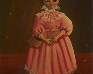 2030
Agapito Labios
1898-1996
Young Girl In A Pink Dress
Oil on canvas
Signed lower right: A Labios
23.5" H x 17.75" W
Estimate: $500 - $700