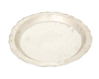 2064
Late 18th century
A Spanish Colonial Silver Charger
The silver charger with scalloped edge and deeply recessed plateau
2.5" H x 14.75" D
34.7 oz. troy approximately
Estimate: $1,500 - $2,000