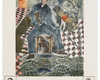 2020
Francisco Toledo
1940-2019
"Lo Que El Viento A Juarez," 1984
Etching in colors on paper
Edition: 18/50
Image: 18.625" H x 14.25" W; Sheet: 22.625" H x 15.125" W
Estimate: $1,500 - $2,500