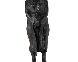 2008
After Francisco Zúñiga
1912-1998
Woman Standing, 1971
Patinated bronze on marble plinth
Edition: 8/12
Signed, dated, and numbered to base: VIII/XII / Zúñiga / 1971
14.75" H x 5" W x 5" D
Estimate: $800 - $1,200