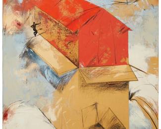 2183
Oscar Danilo Vargas
b. 1966
"En Casa [(Indistinct)]," 2006
Oil and charcoal on waxed canvas
Signed, titled, and dated, verso: Vargas
55.5" H x 37.5" W
Estimate: $1,000 - $2,000