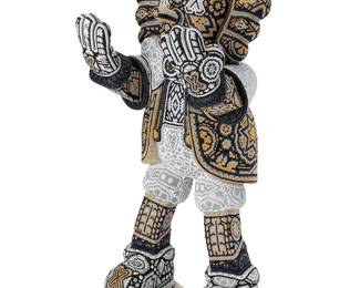 2209
Rick Wolfryd
b. 1953
"Pinocchio (Feather In Cap)," 2022
Photopolymer resin and beads
Signed, titled, and dated on the underside of the base: CHROMA aka Rick Wolfryd / TP .0001 / 3-D SMART LABS / ELIZA
20.5" H x 9" W x 9" D
Estimate: $800 - $1,200