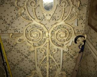 Victorian Iron Hall Tree, with  Mirror.