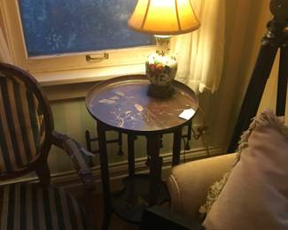 Floral Painted Lamp.