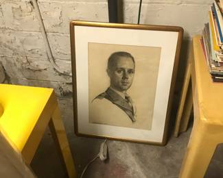 Signed Charcoal Drawing dated 1940.