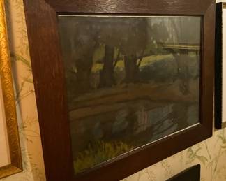 Arts and Crafts Framed Watercolor.