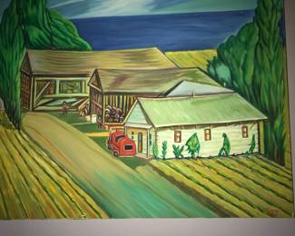 Unframed oil Painting by Monza