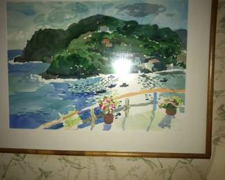 Framed Watercolor.