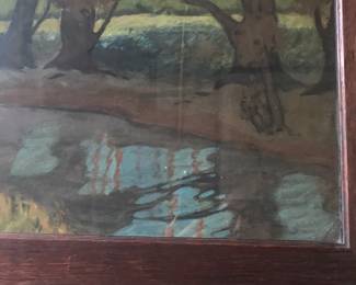 Another view of the Arts and Crafts Framed Watercolor.