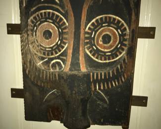 Carved Indonesian Torja Grain Storage Door  Panel.